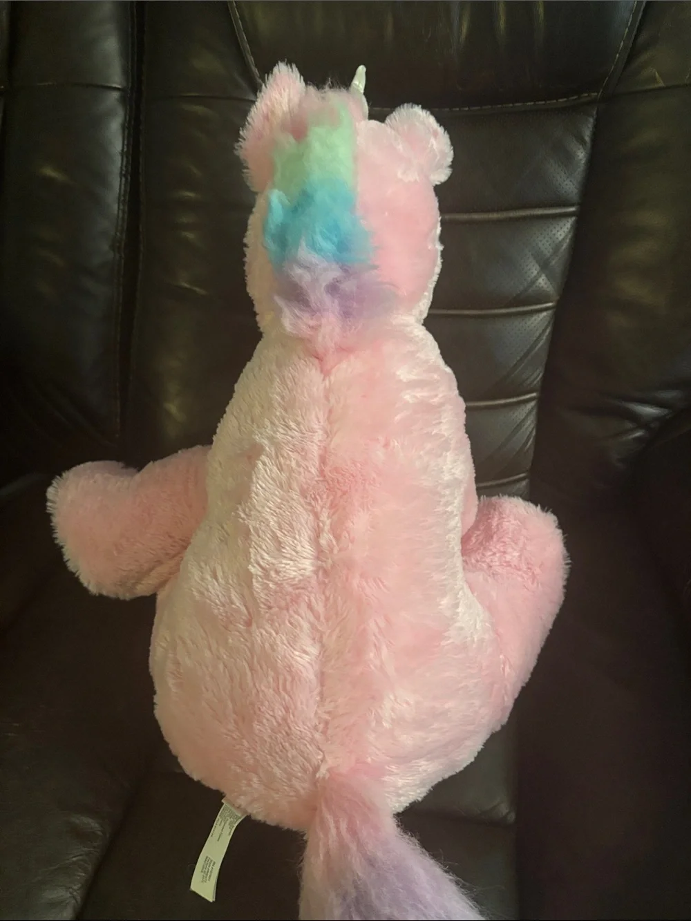 Justice Pink Unicorn Plush with Shiny Silver Hooves and Horn